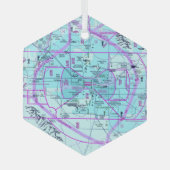 Luftfahrtskizze Ornament Aus Glas (Vorderseite)