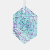 Luftfahrtskizze Ornament Aus Glas (Vorderseite Links)