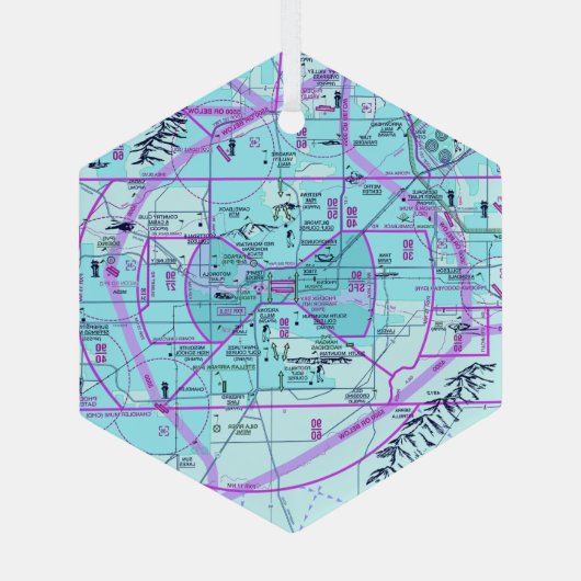 Luftfahrtskizze Ornament Aus Glas (Rückseite)