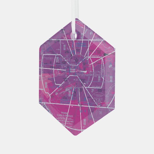 Luftfahrtskizze Ornament Aus Glas (Vorderseite Links)