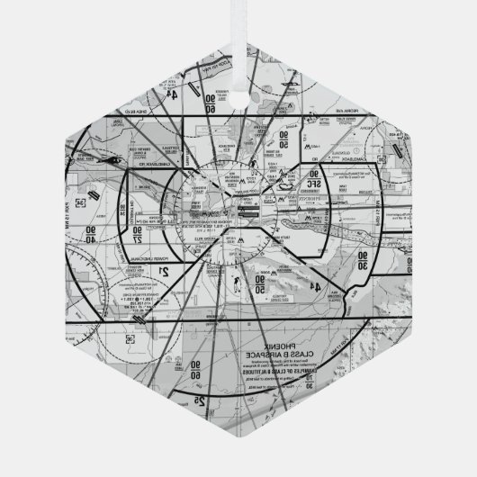 Luftfahrtskizze Ornament Aus Glas (Rückseite)