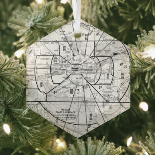 Luftfahrtskizze Ornament Aus Glas