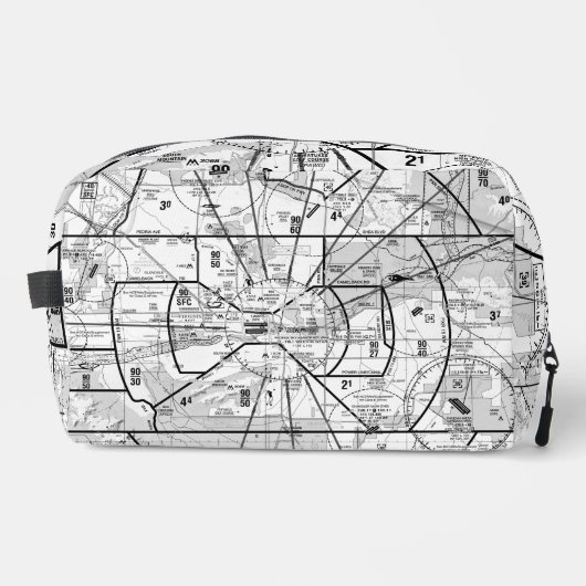 Luftfahrtskizze Waschbeutel (Vorderseite)