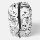 Luftfahrtskizze Waschbeutel (Rechts)