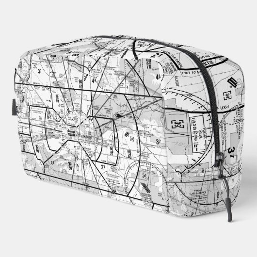 Luftfahrtskizze Waschbeutel (Rechte Ecke)