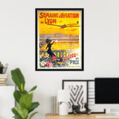 Luftfahrtwoche Lyon Frankreich 1910 Poster-Druck Poster (Heimbüro)