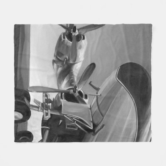 Luftfahrtzeichen Fleecedecke (Vorderseite (Horizontal))