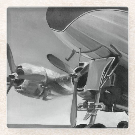 Luftfahrtzeichen Glasuntersetzer (Vorderseite)