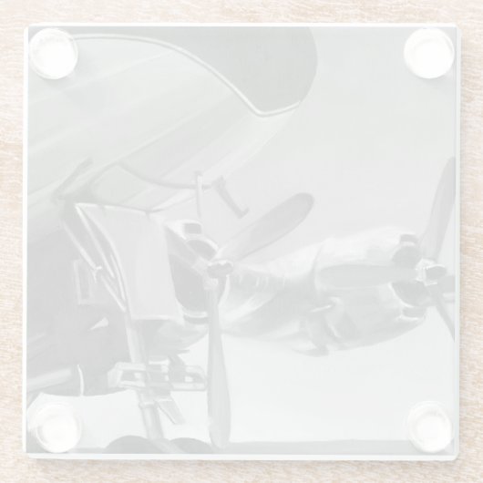 Luftfahrtzeichen Glasuntersetzer (Rückseite)