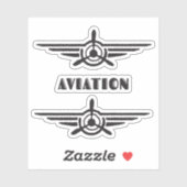 Luftfahrtzeichen-Symbol Aufkleber (Blatt)