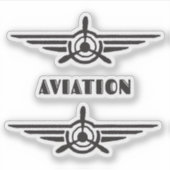 Luftfahrtzeichen-Symbol Aufkleber (Vorderseite)