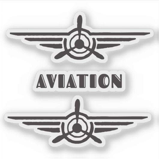 Luftfahrtzeichen-Symbol Aufkleber (Vorderseite)