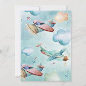 Luftfahrzeug 3. Geburtstag Einladung - Thema Flugz (Rückseite)