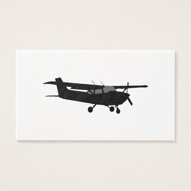 Luftfahrzeug Classic Cessna Schwarze Silhouette Fl (Vorderseite)