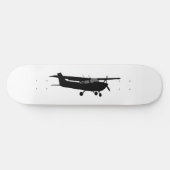 Luftfahrzeug Classic Cessna Schwarze Silhouette Fl Skateboard (Horizontal)