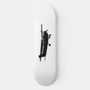 Luftfahrzeug Classic Cessna Schwarze Silhouette Fl Skateboard
