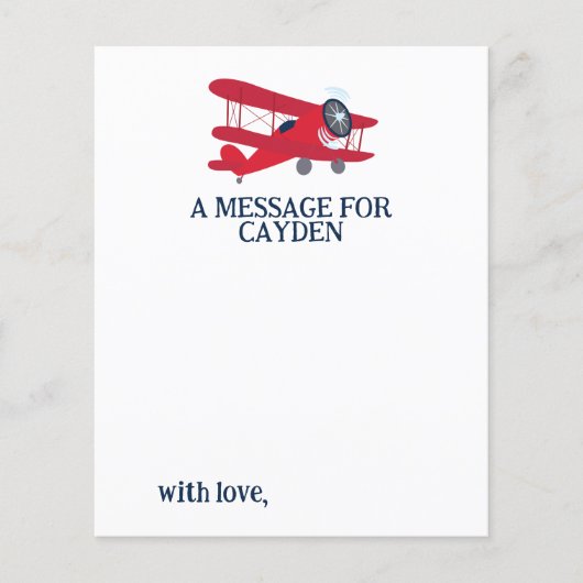 Luftfahrzeug erste Geburtstagskapsel (Vorderseite)