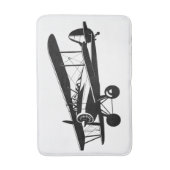 Luftfahrzeug für die Silhouette Retro Aviation Badematte (Vorderseite Vertikal)
