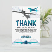 Luftfahrzeug jedes Alter Geburtstagspartei Dankeskarte (Stehend Vorderseite)