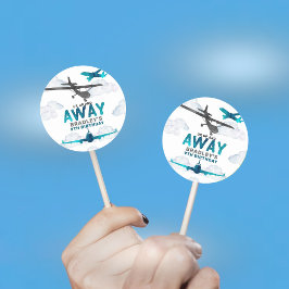 Luftfahrzeug jedes Alter Geburtstagspartei Runder Aufkleber