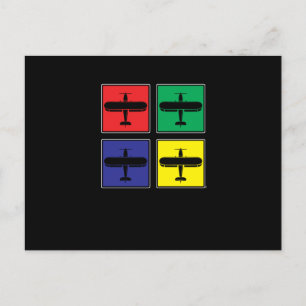 Luftfahrzeug-MechanikAviator für Retro-Pop Feiertagspostkarte