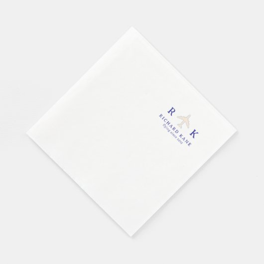 Luftfahrzeug mit Logos für das Pilotprogramm Serviette (Ecke)