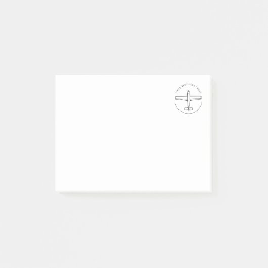 Luftfahrzeug-Nachhinweise Post-it Klebezettel (Vorderseite)