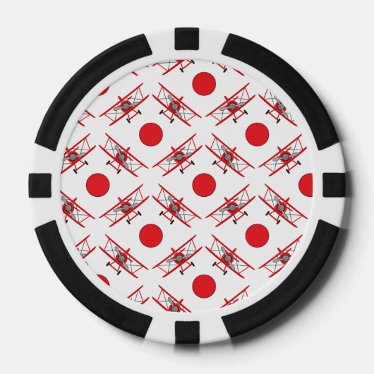 Luftfahrzeug-Pilot Luftfahrt Liebhaber Pokerchips (Vorderseite)