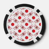 Luftfahrzeug-Pilot Luftfahrt Liebhaber Pokerchips (Rückseite)
