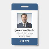 Luftfahrzeug-Pilot-Sicherheitsindentifikation für  Ausweis (Vorderseite)