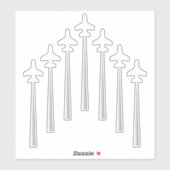 Luftfahrzeuge, die in der Coolen Luftfahrt fliegen Aufkleber (Blatt)