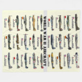 LUFTFAHRZEUGE IM WELTKRIEG II FLEECEDECKE (Vorderseite (Horizontal))