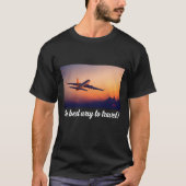 Luftfahrzeuge mit Flug bei Sonnenuntergang T-Shirt (Vorderseite)