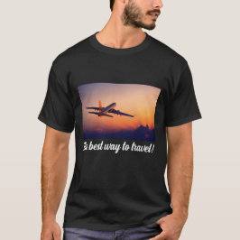 Luftfahrzeuge mit Flug bei Sonnenuntergang T-Shirt