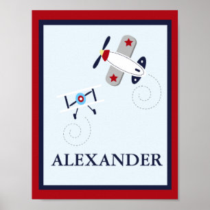 LUFTFAHRZEUGLUFTFAHRT INDIVIDUELLE NAME DRUCKEN POSTER