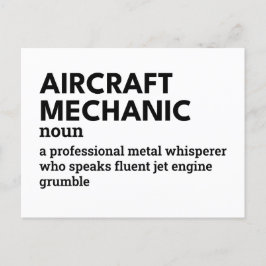 Luftfahrzeugmechanik - Definition des Spaßes Feiertagspostkarte