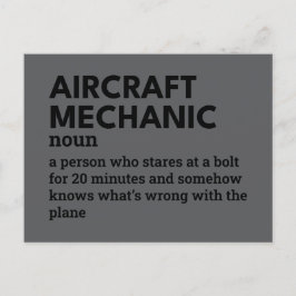 Luftfahrzeugmechanik - Definition Witty Feiertagspostkarte