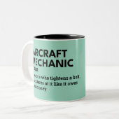 Luftfahrzeugmechanik - Tasse "Witty Definition" (Vorderseite Links)