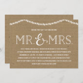 Luftfeuchtigkeit| Rustikale Kraft Papier Probe Abe Einladung (Vorne/Hinten)