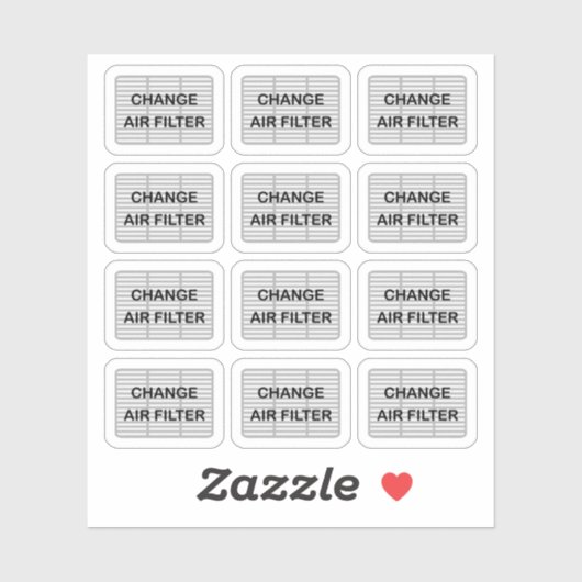 Luftfilter wählt Erinnerung Kalender Planer ändern Aufkleber (Blatt)