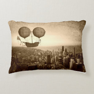 Luftfracht über Chicago Dekokissen