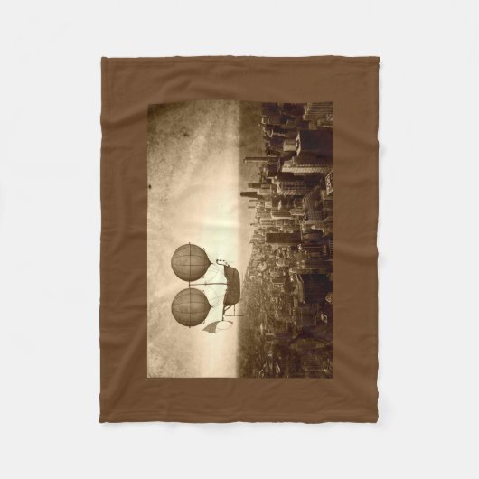 Luftfracht über Chicago Fleecedecke (Vorderseite)