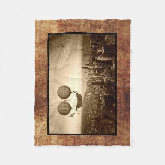 Luftfracht über Chicago Fleecedecke (Vorderseite)