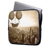 Luftfracht über Chicago Laptopschutzhülle (Vorderseite Links)
