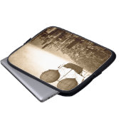 Luftfracht über Chicago Laptopschutzhülle (Vorne Knopf)