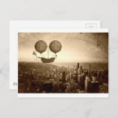 Luftfracht über Chicago Postkarte (Vorne/Hinten)