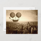 Luftfracht über Chicago Postkarte (Vorne/Hinten)