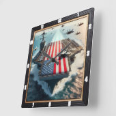 Luftfrachtflugzeuge Quadratische Wanduhr (Winkel)