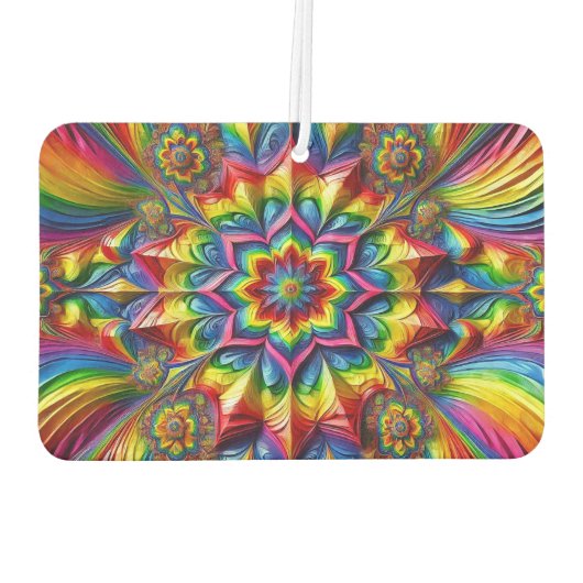 Luftfreaks mit LGBTQ-Farbgebung Autolufterfrischer (Rückseite)