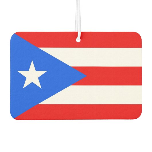 Luftfreunde mit Flagge von Puerto Rico Autolufterfrischer (Vorderseite)